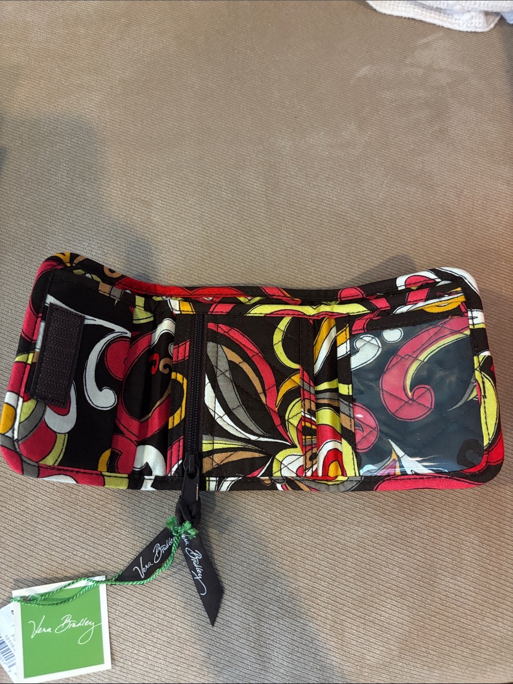Vera Bradley Multicolor Floral Quilted Foldover Wallet - Picture 3 of 4